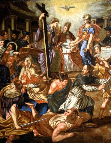 XVIIe siècle - Le triomphe de l'Église sur les hérésies des jansénistes - Ecole française du XVIIe siècle